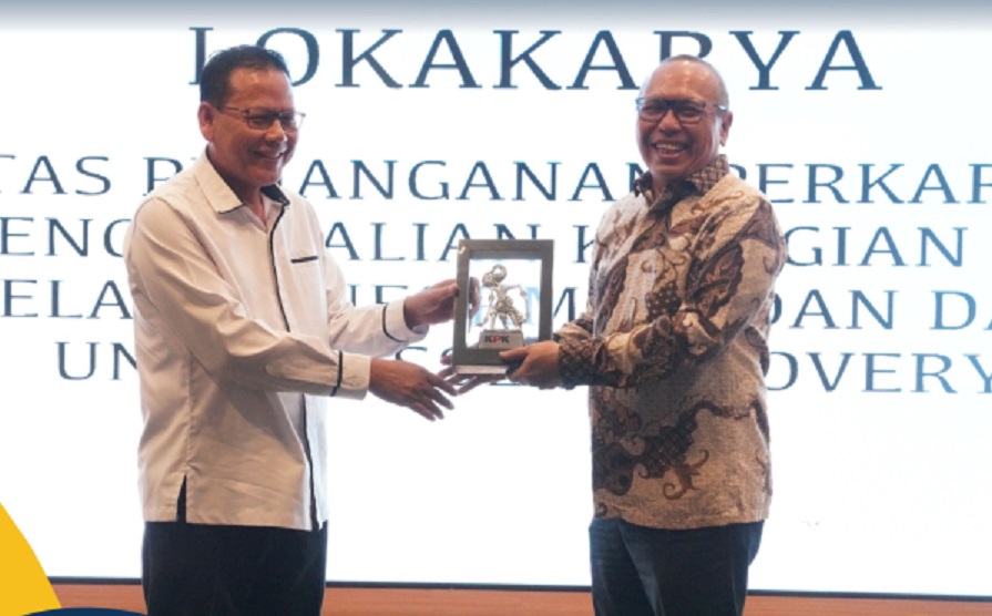 Suyus Windayana dalam sambutannya pada Lokakarya Efektifitas Penanganan Perkara Tindak Pidana Korupsi dan Pengembalian Kerugian Keuangan Negara Melalui Kegiatan Asset Recovery, Rabu (18/09/2024).