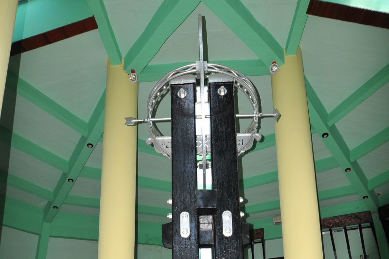 Tugu Khatulistiwa asli, kini berada di dalam bangunan replika tugu khatulistiwa. (kebudayaan.kemdikbud.go.id)
