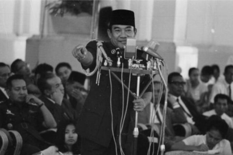 MUNAS MARITIM: Presiden Soekarno saat membuka Musyawarah Nasional Maritim I. (MALANESIA.NEWS)