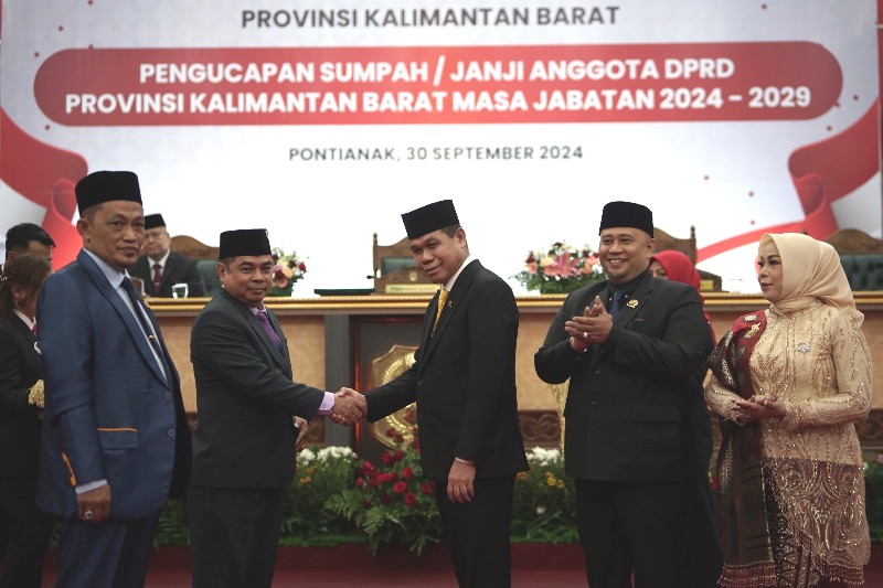 Minsen, Ketua dan Subhan Nur Wakil Ketua DPRD Kalbar sementara bertugas membenahi tatib, fraksi-fraksi dan pimpinan definitif periode 2024-2029.