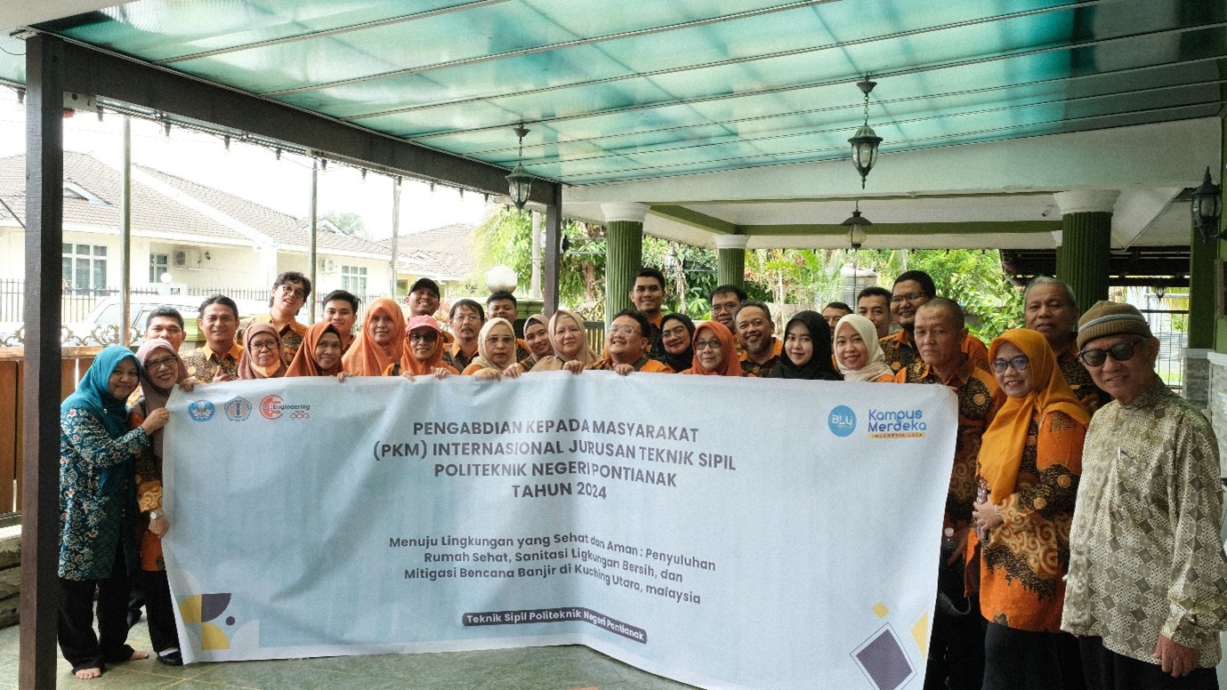 FOTO BERSAMA: Tim PPM Internasional Politeknik Negeri Pontianak, Jurusan Teknik Sipil.