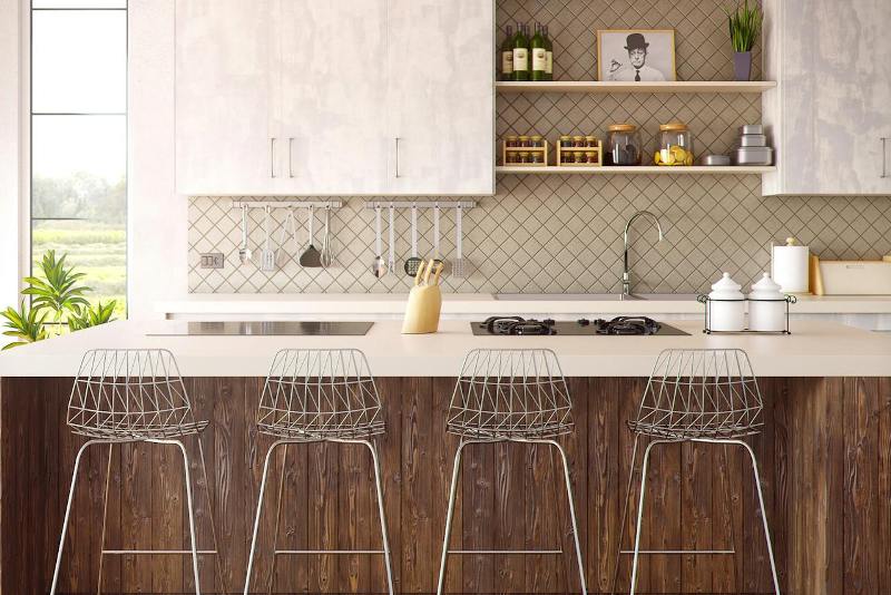 Ilustrasi dapur modern.