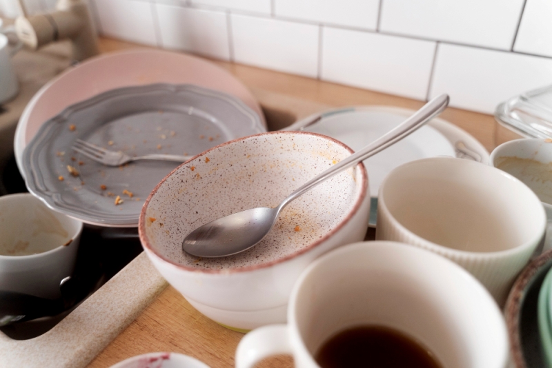 Ilustrasi alat makan berbahan keramik.