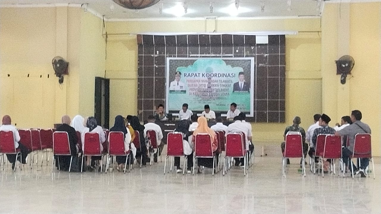 RAPAT: Rapat persiapan Musabaqah Tilawatil Quran (MTQ) ke-XXXIV tingkat Provinsi Kalimantan Barat tahun 2026 di Kayong Utara.