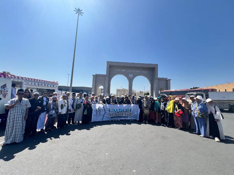 Jemaah umrah PT Muzdalifah Kalbar periode 24 September 2024 di tanah suci Mekkah.