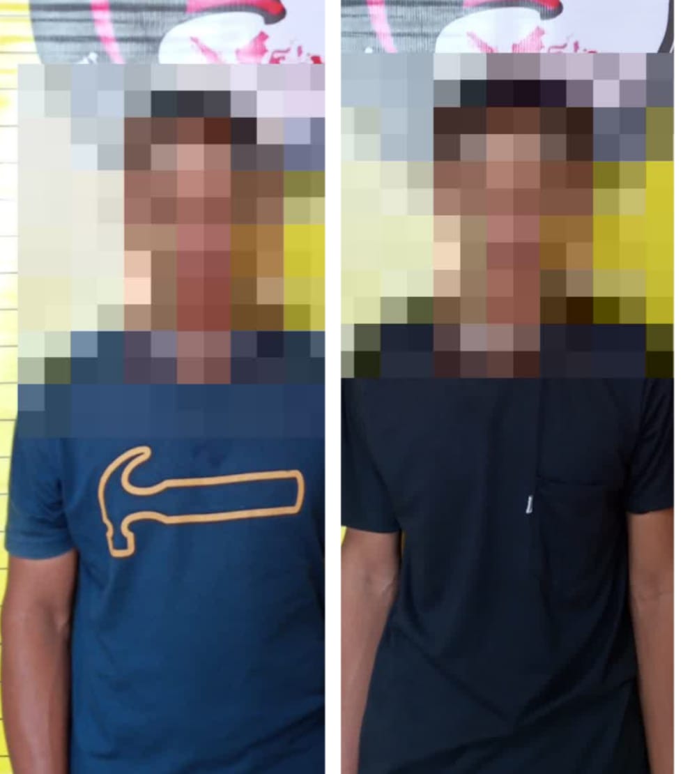 DITANGKAP: Dua kakak beradik tersebut inisial RN dan YH ditangkap dengan sangkaan menjadi pemakai dan kurir narkoba.