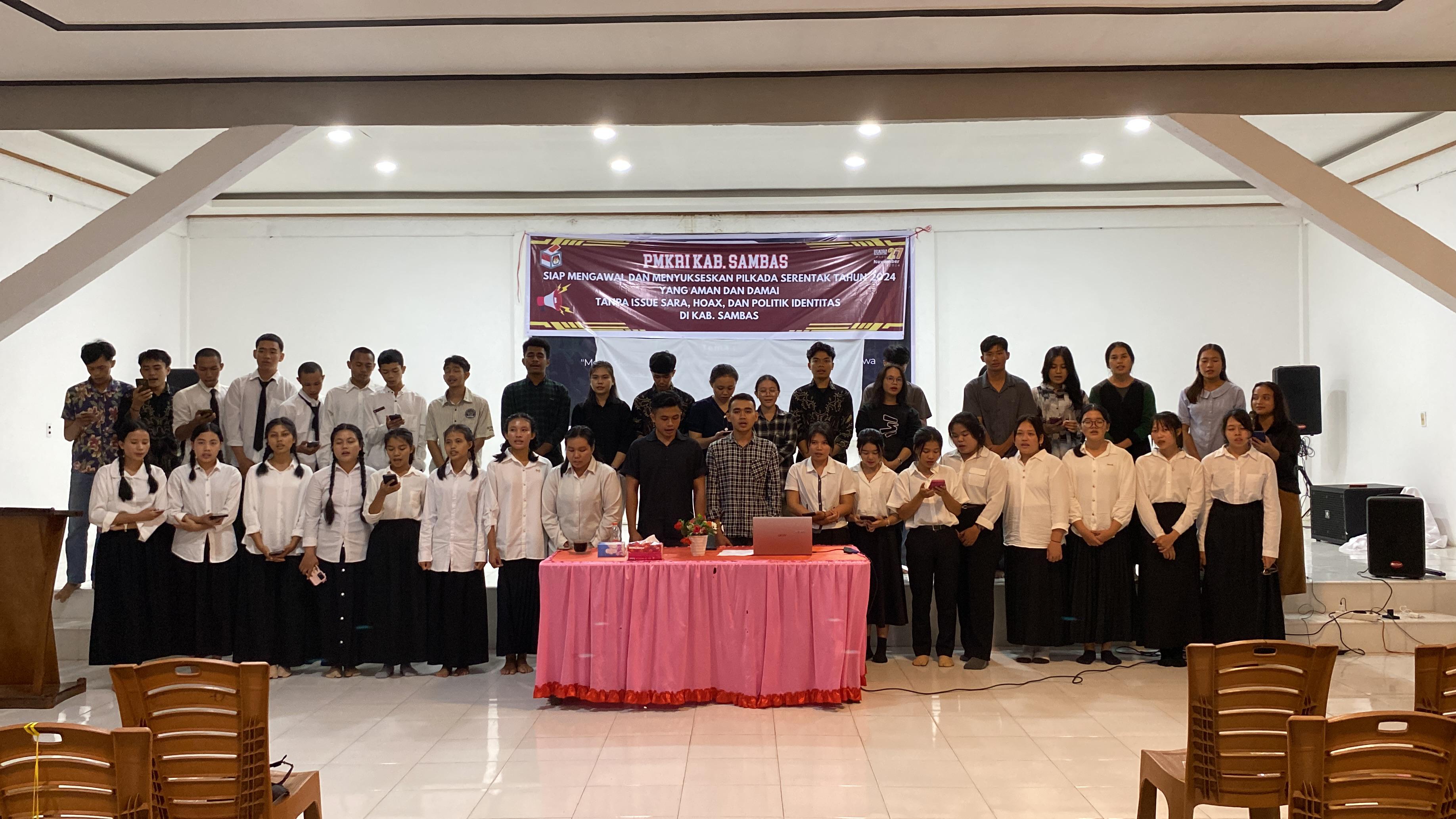 DAMAI: PMKRI Cabang Sambas menggelar deklarasi damai untuk pilkada 2024.