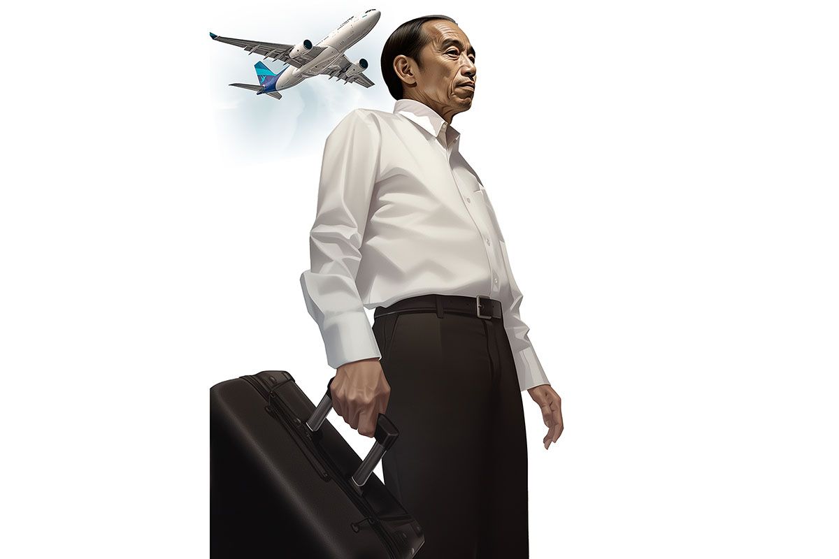Joko Widodo pulang ke Solo pada Minggu (20/10).