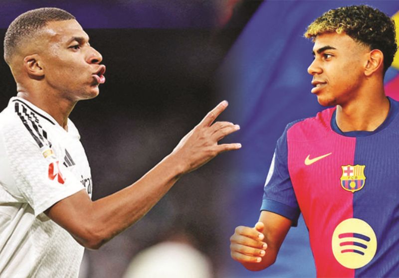 Kyllian Mbappe dan Lamine Yamal.