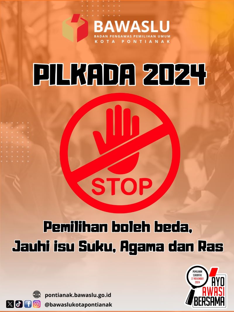 Ilustrasi waspadai isu suku, agama dan ras dalam Pilkada 2024.