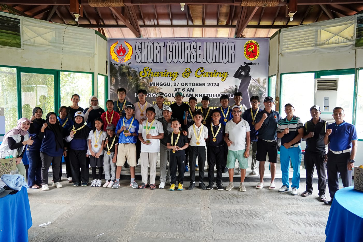 Para peserta Short Course Junior Golf.