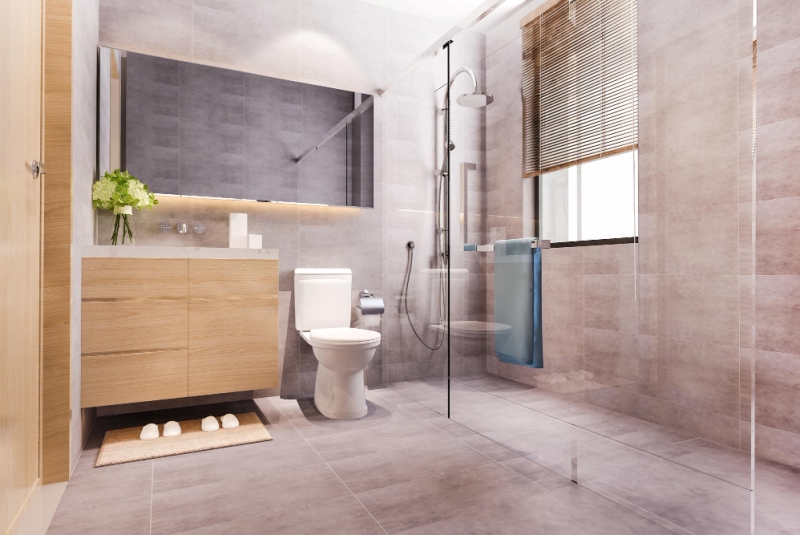 Ilustrasi kamar mandi.