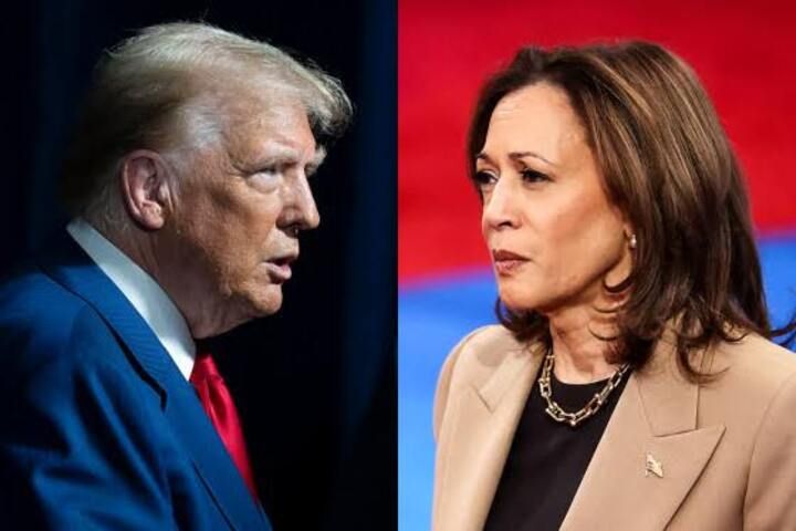 Donald Trump dan Kamala Harris.