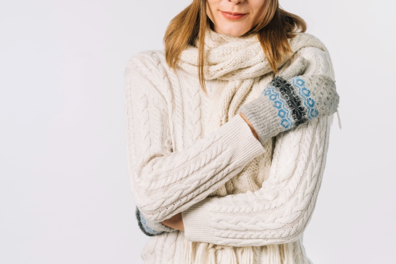 Ilustrasi sweater rajut.
