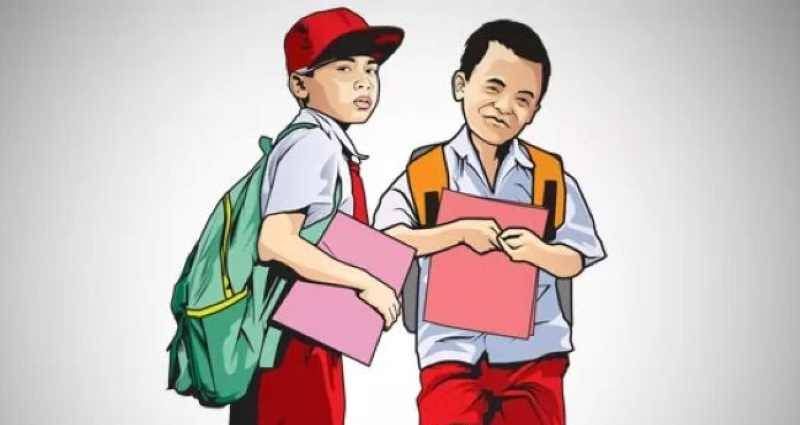 Ilustrasi siswa SD