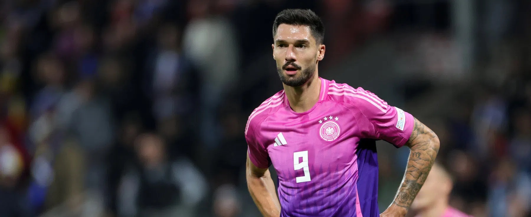 NOMOR 9: Tim Kleindienst berpeluang starter saat Jerman menghadapi tuan rumah Hungaria di Puskas Arena, Budapest, dini hari nanti (20/11).