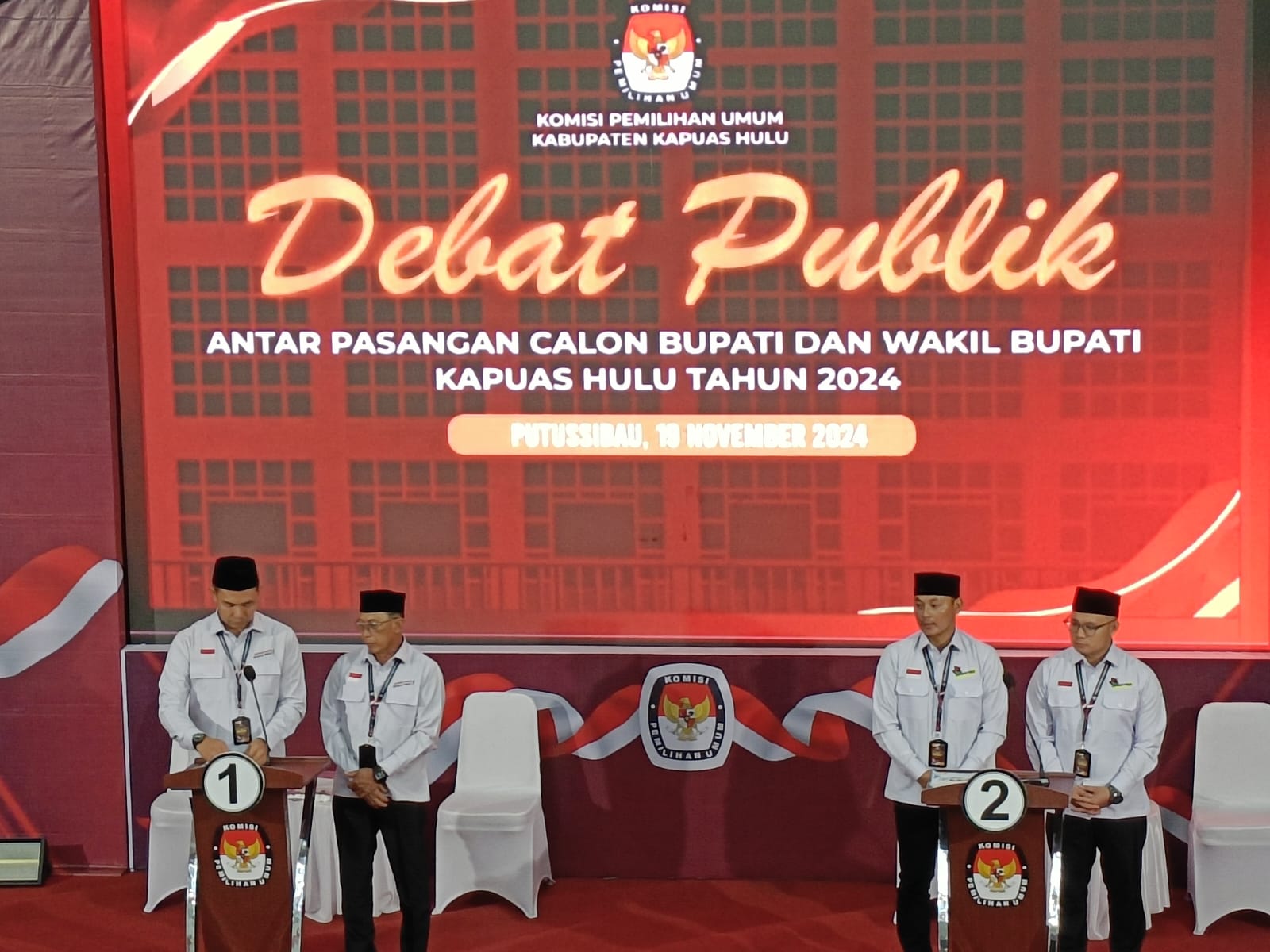 DEBAT: Suasana Debat publik Pilkada Kapuas Hulu yang dilaksanakan KPU Kapuas Hulu.