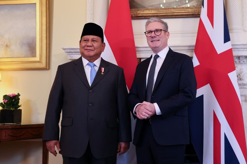 Presiden RI Prabowo Subianto bertemu dengan Perdana Menteri Inggris Keir Starmer di London, Kamis (21/11) waktu setempat.