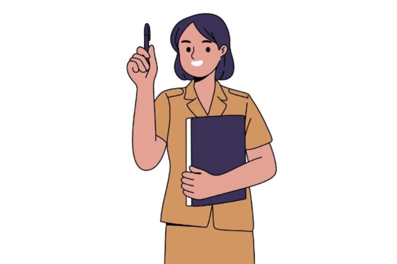 Ilustrasi seorang guru.