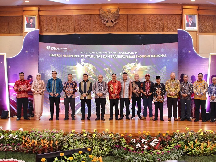 PERTEMUAN TAHUNAN: Penjabat Bupati Ismail saat hadir dalam acara pertemuan tahunan BI 2024.