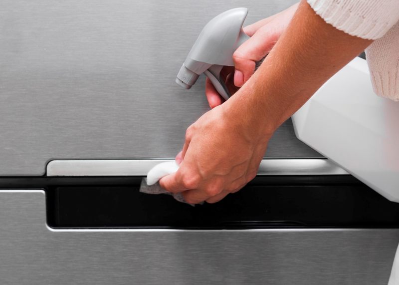 Ilustrasi: Membersihkan benda rumah tangga yang berbahan stainless steel.