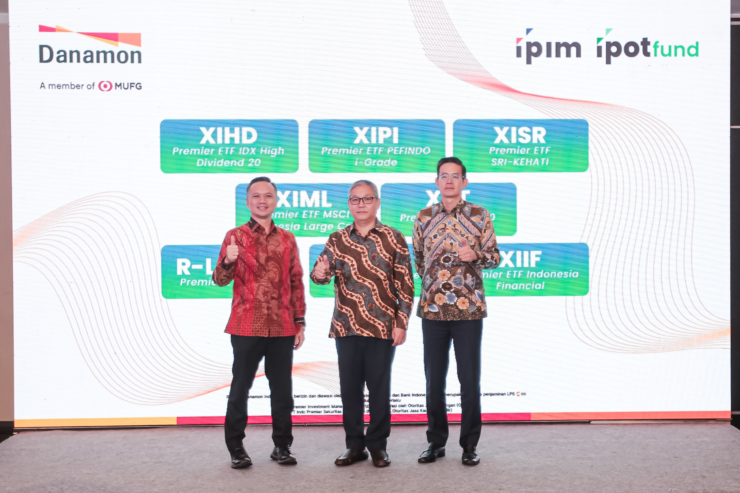 PT Bank Danamon Indonesia dan IPOT Fund saat meluncurkan produk Reksa Dana ETF - Power Fund Series.