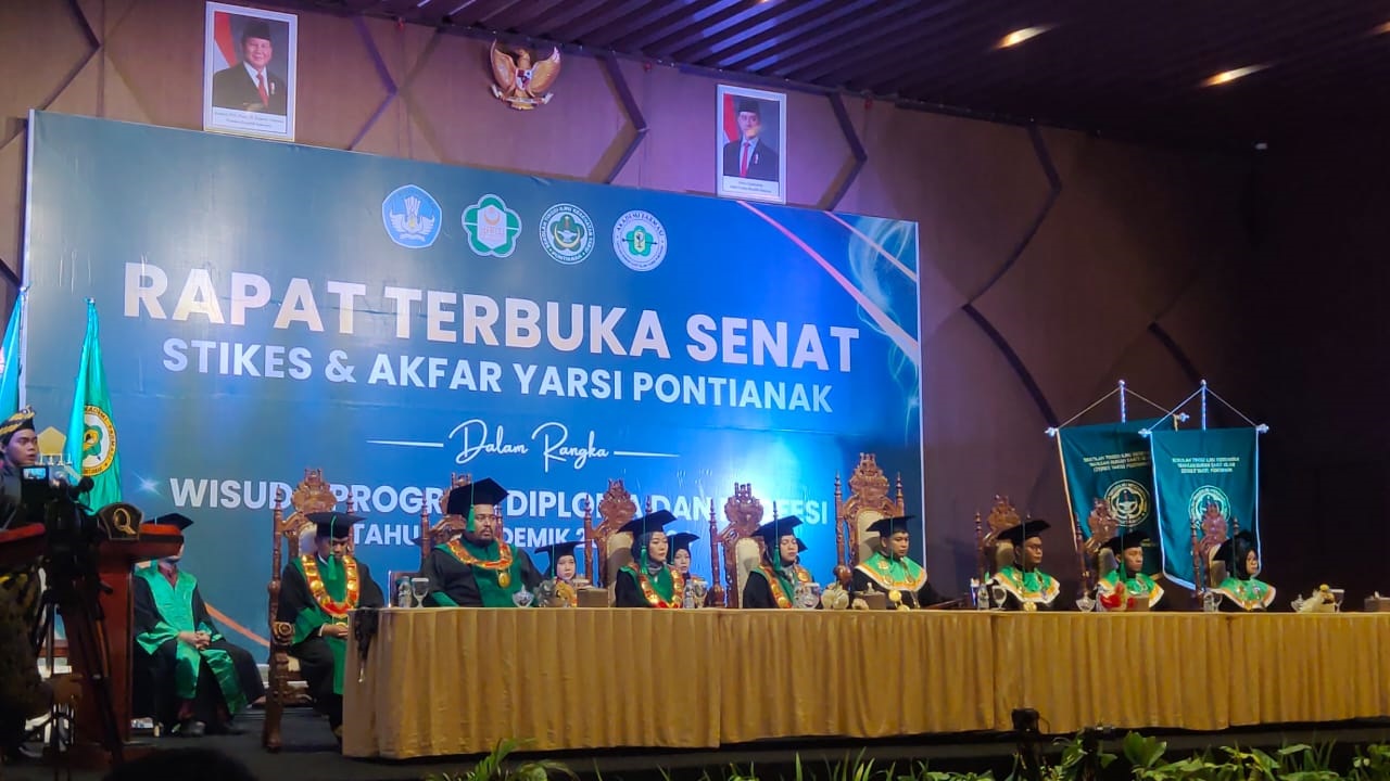 WISUDA: Rapat Terbuka Senat STIKES dan AKFAR Yarsi Pontianak, Kamis (12/12), di Qubu Resort, dalam rangka wisuda program Diploma dan Profesi tahun Akademik 2023/2024.