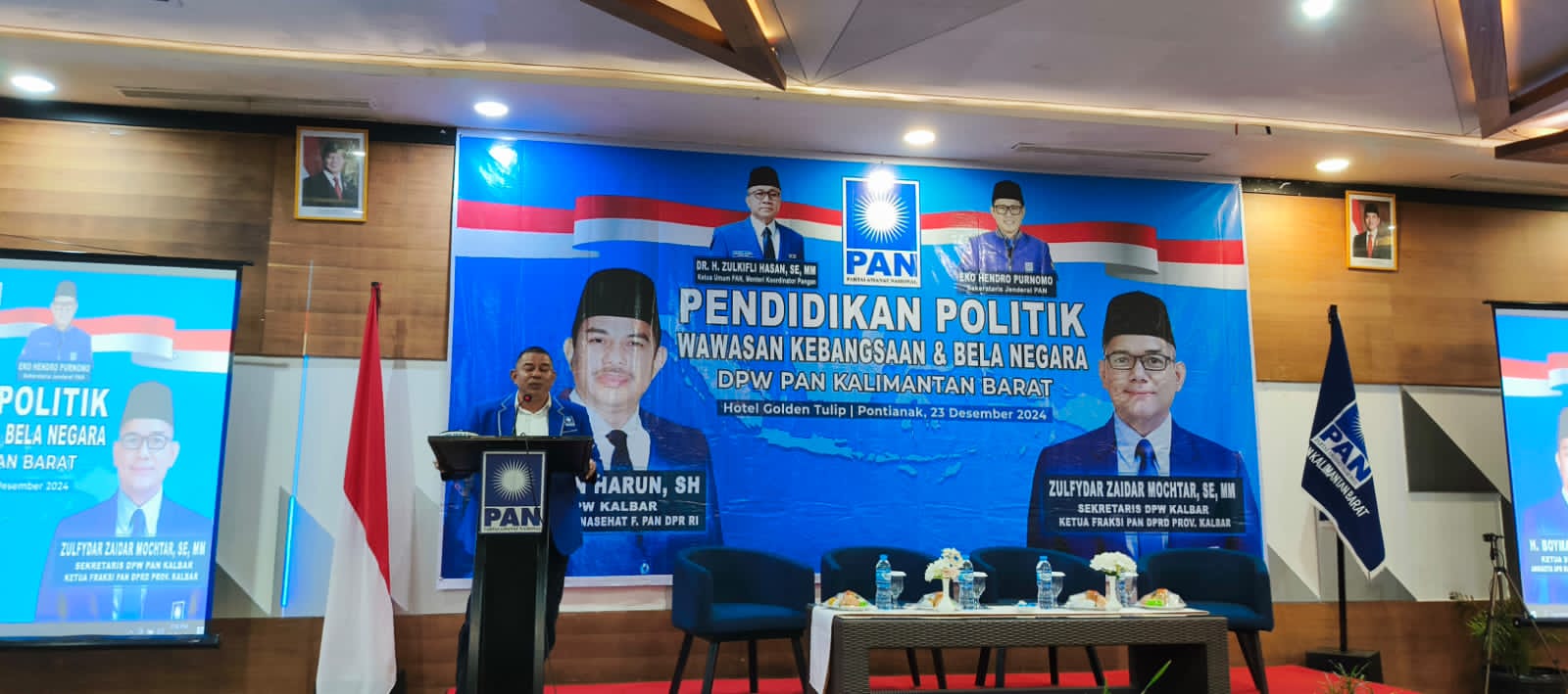 DPW PAN Kalbar saat menggelar pendidikan politik wawasan kebangsaan dan bela negara, Senin (23/12) sore.