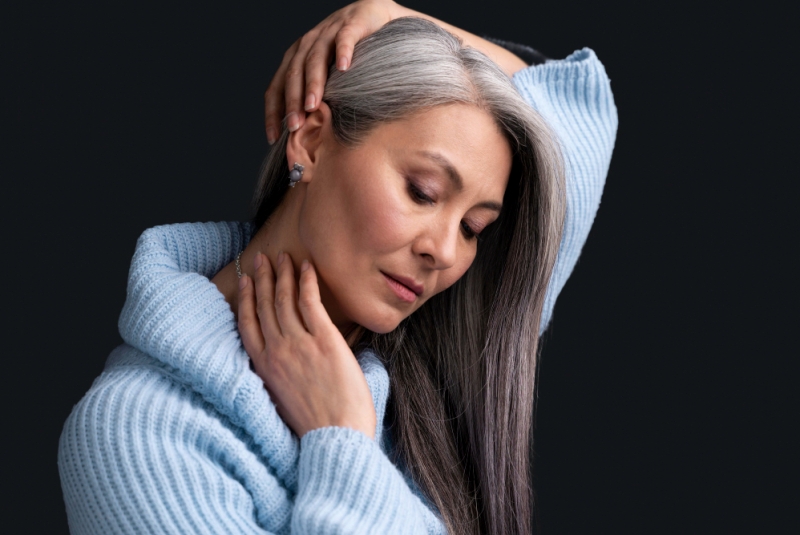 Ilustrasi rambut beruban.