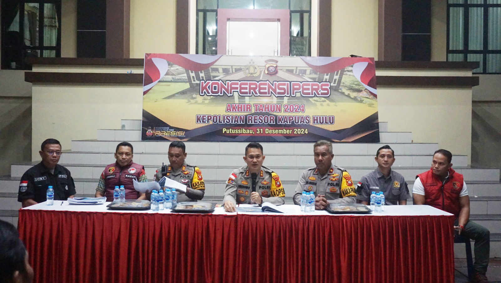 KINERJA : Rilies akhir tahun dari Polres Kapuas Hulu dalam kinerja sepanjang tahun 2024.