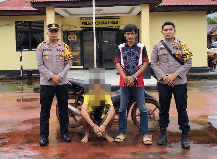 TANGKAP: Pelaku pencurian kendaraan bermotor berhasil ditangkap di Kendawangan, Selasa (14/1) lalu.