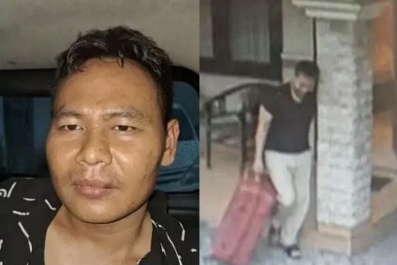 Rekaman CCTV Anto yang membawa koper merah muda menjadi ititk terang polisi mengungkap misteri mayat dalam koper.
