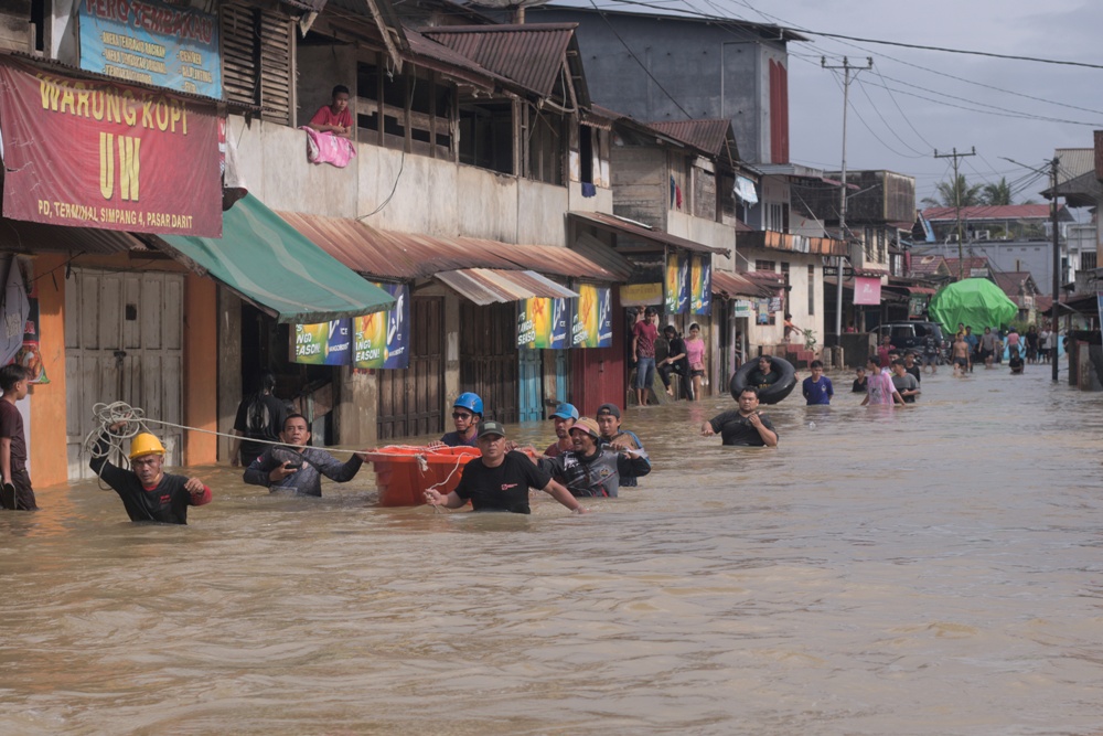 Banjir merendam Desa Darit Kecamatan Menyuke Kabupaten Landak pada Jumat (24/1) lalu.