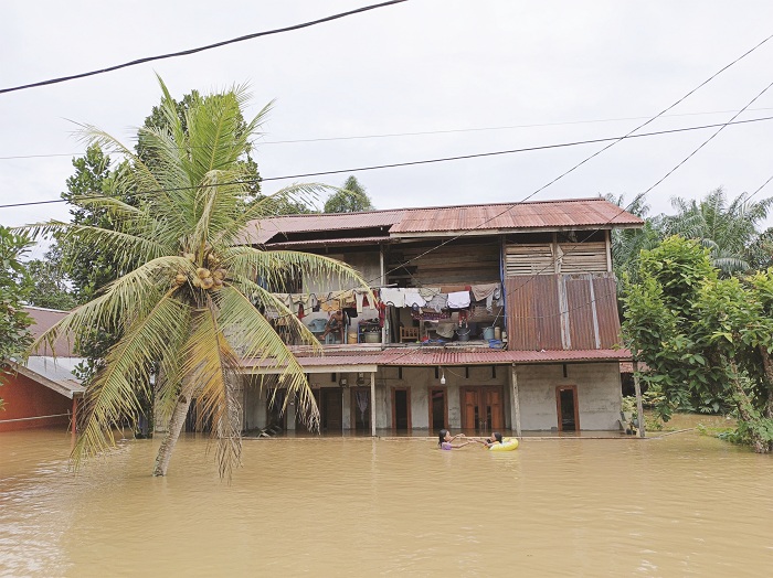 BANJIR : Kondisi banjir di sejumlah daerah di Kabupaten Sanggau.