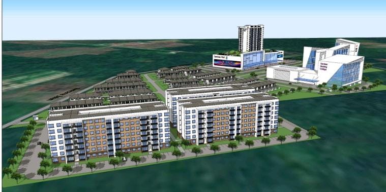 Ilustrasi City Mall, Hotel, Hospital, Kampus, Apartement dan Proyek Perumahan.