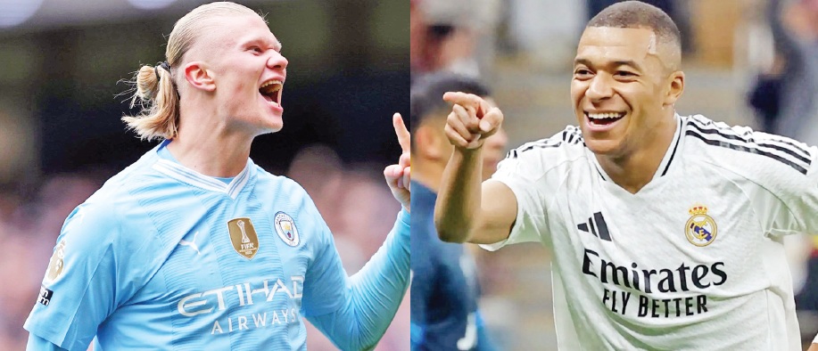 Erling Haaland Manchester City dan Kylian Mbappe Real Madrid.