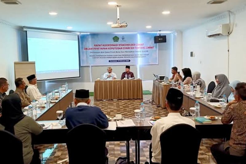 rapat koordinasi stakeholder tentang Penetapan Keputusan Syari&aacute;h tentang Zakat (Penetapan Nilai Zakat Fitrah dan Fidyah) bulan suci Ramadan 1446 H/2025 M.