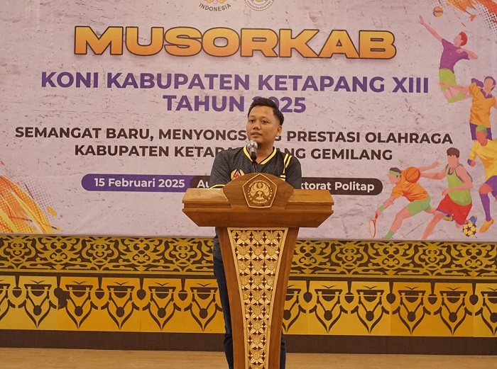 AKLAMASI: Theo Bernadhi terpilih secara aklamasi sebagai ketua KONI Ketapang periode 2025-2029.