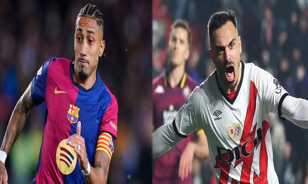 Raphinha FC Barcelona dan Alvaro-Garcia Rayo Vallecano.