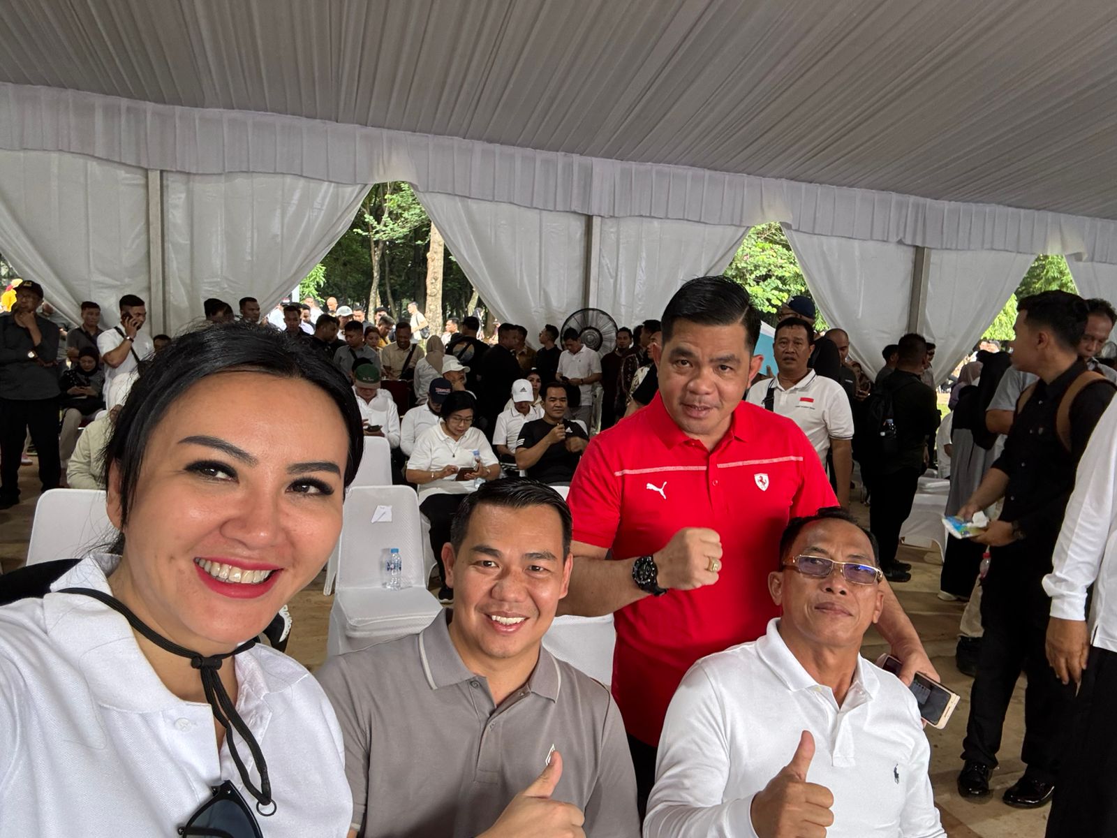 GLADI KOTOR: Bupati Landak Terpilih Karolin saat mengikuti gladi kotor pelantikan kepala daerah di Jakarta, Selasa (18/2).