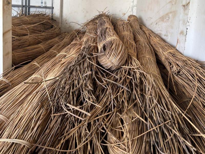 Rotan barang sitaan negara yang dilelang oleh Bea Cukai Nanga Badau.
