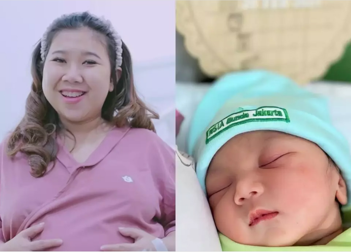 MELAHIRKAN: Potret Kiky Saputri dan bayi perempuannya.