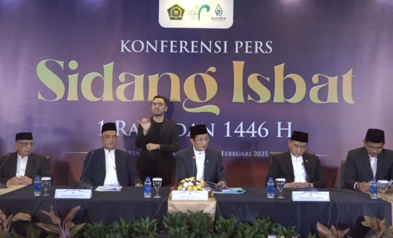 Konferensi pers penetapan 1 Ramadan 1446 H/2025 M, Jumat (28/2/2025).