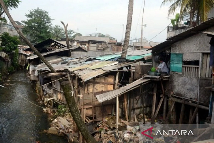 MISKIN: Ilustrasi pemukiman masyarakat Miskin di Kalbar.