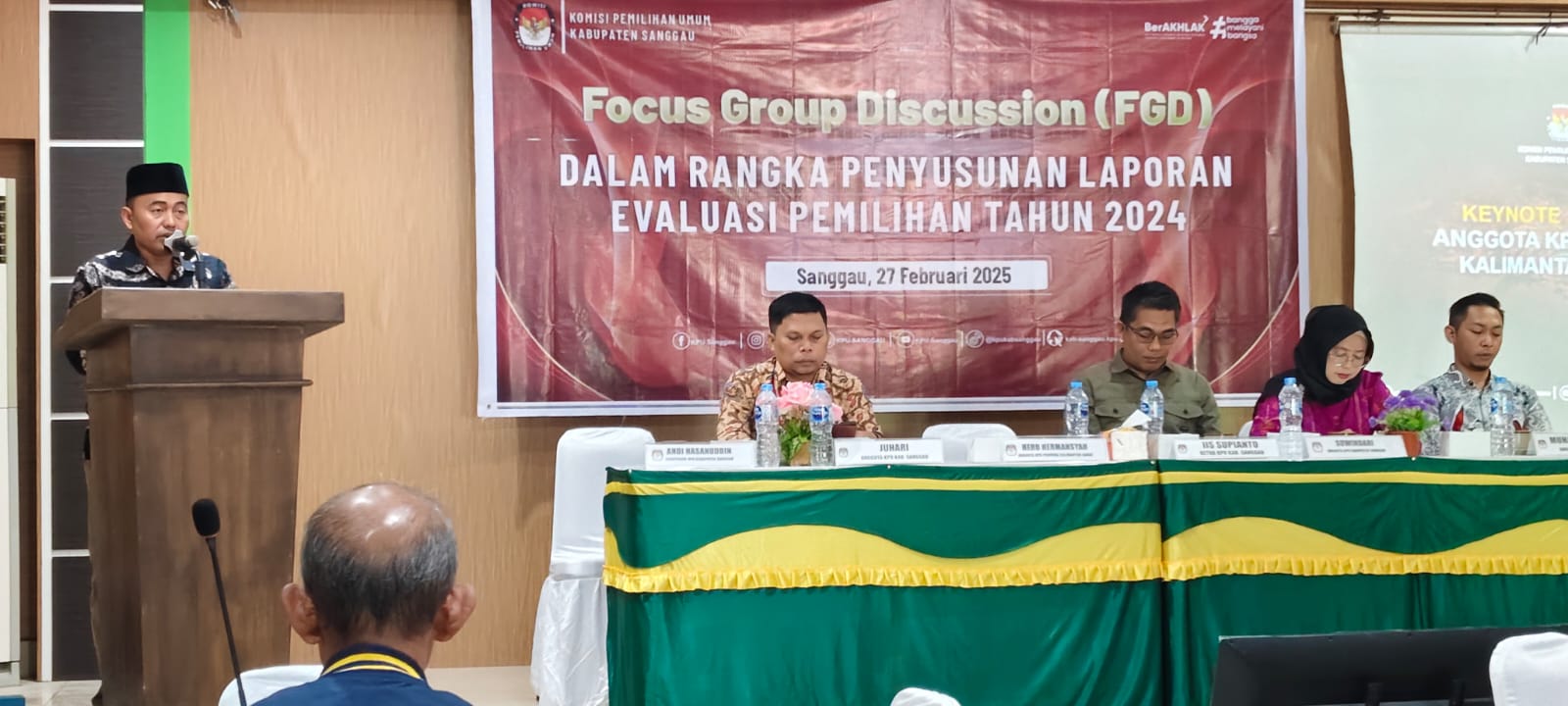 FGD : Focus Group Discussion (FGD) penyusunan laporan evaluasi pemilihan tahun 2024.