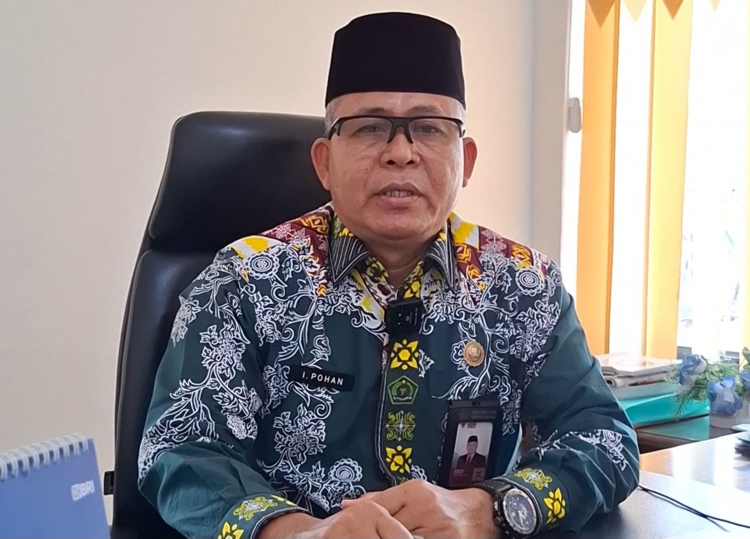 Kepala Kantor Kementrian Agama (Kemenag) Mempawah, Ikhwan Pohan.
