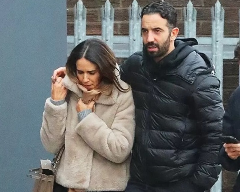 Istri Ruben Amorim, Maria Joao Diogo (kiri), dikabarkan kesulitan beradaptasi dengan lingkungan di Manchester.