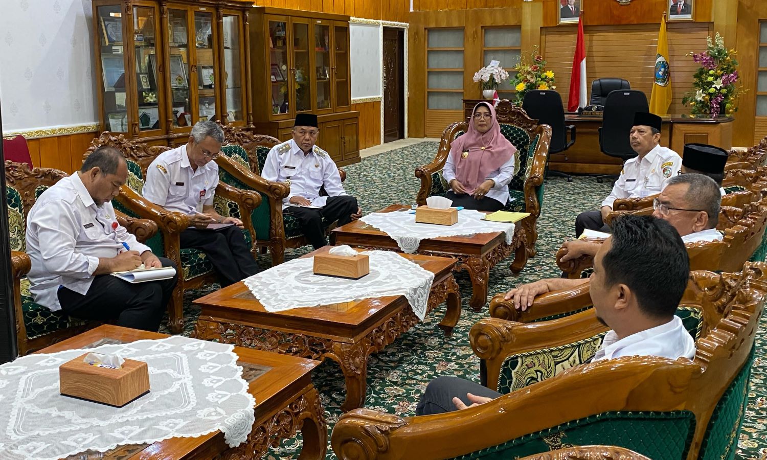 Suasana rapat kerja Bupati dan Wakil Bupati bersama jajaran OPD Pemkab Mempawah.