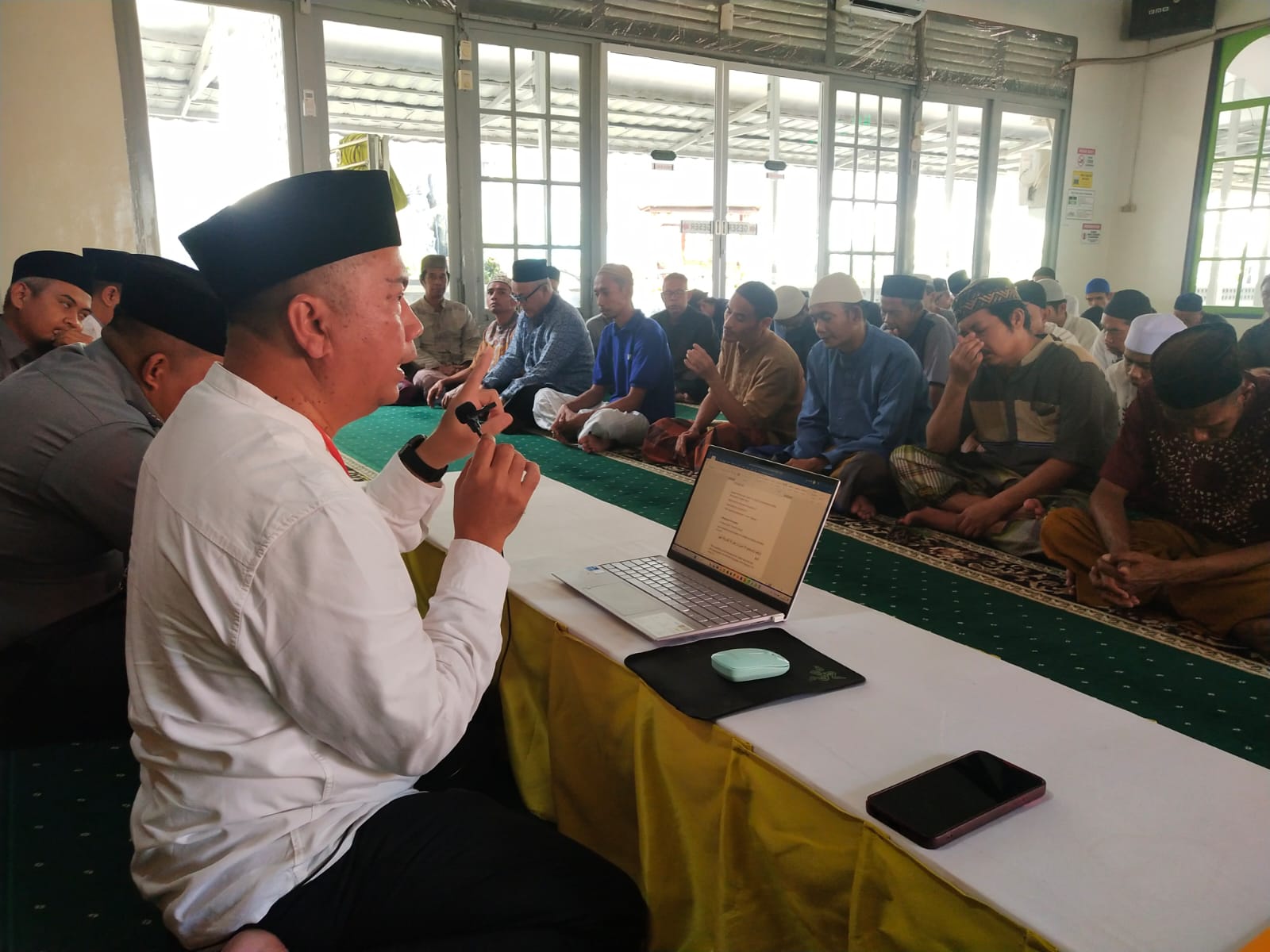 Lapas Kelas 2A Pontianak saat menggelar Pesantren Ramadan bersama LDK Muhammadiyah Kalbar.