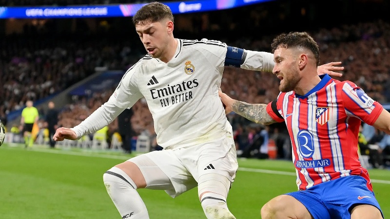 Laga antara Real Madrid vs Atletico Madrid beberapa waktu lalu.
